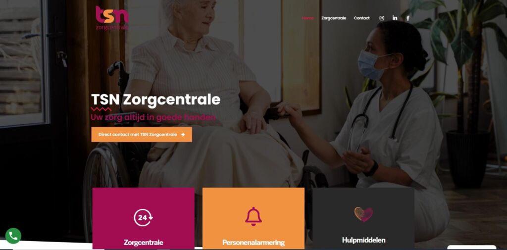 TSN Thuiszorg webdesign door Bosswebdesign